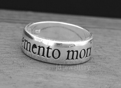 925 sterling silver handmade memento mori band, Memento mori band,  mori band