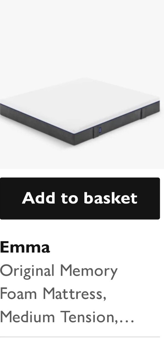 Emma Hybrid 25cm Super King Memory Foam Mattress EMAUH180200AAA