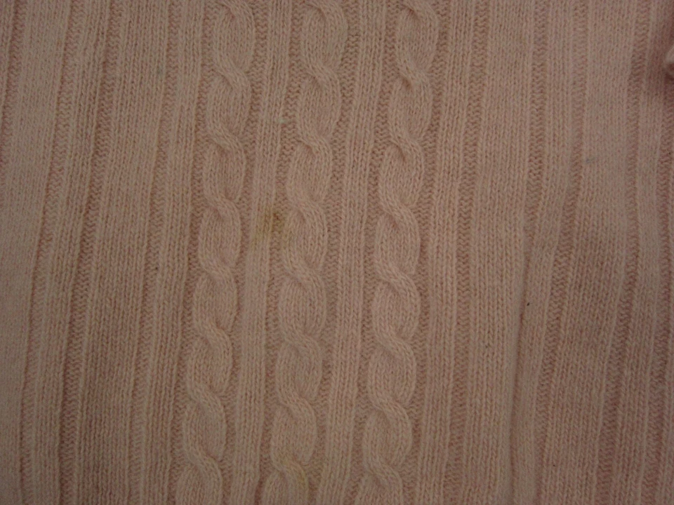 Suéter Feminino Vintage Petite Sophisticates Pequeno Rosa Angorá Cordeiro Malha de Lã - Imagem 4 de 4