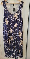 Plus Size Torrid Navy Floral Ponte Midi Dress, Size 2x(18-20) Nwt