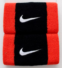 Nike Swoosh Doublewide Wristbands Picante Red/Black/White