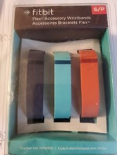 Authentic Fitbit Flex Accessory Wristbands - S/P Small - Tangerine Navy Teal