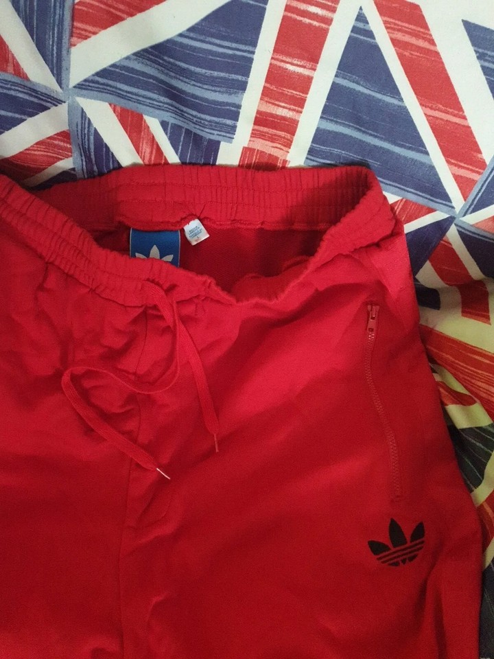 Adidas Mens Red Tracksuit Bottoms 04/11 Vtg eBay
