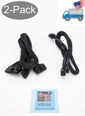 Fully Modular Sleeved 20+4pin,4+4pin CPU Cable Set for PowerSpec  PSX850GFM PSU