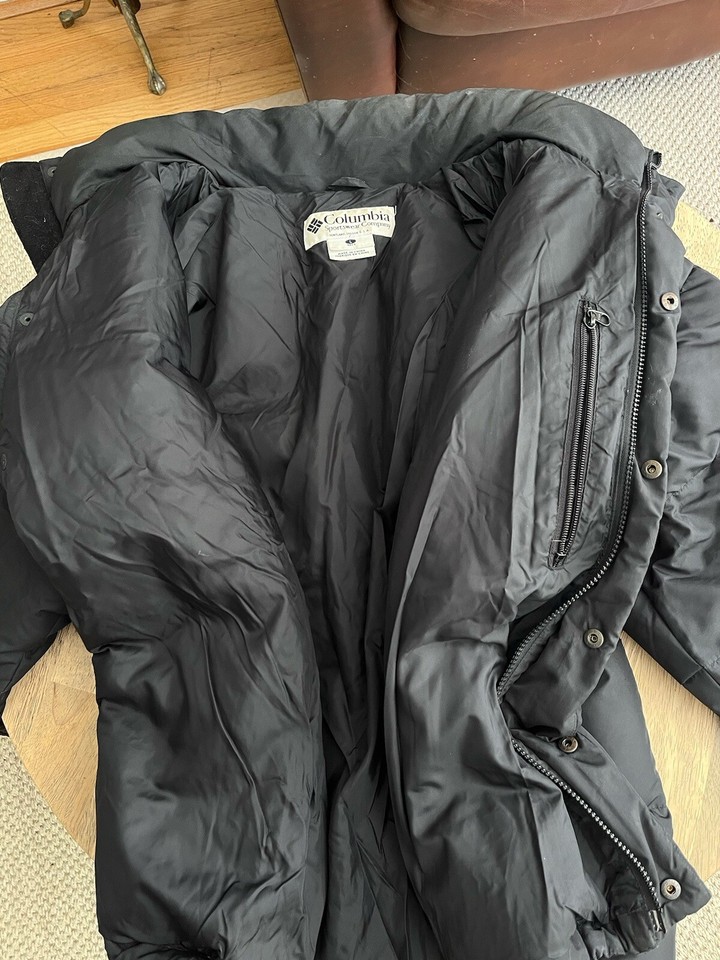 Vintage Columbia Navy Blue Down Puffer Jacket Coat Mens Large Extra
