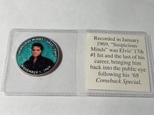 Elvis Presley Colorized Half Dollar Suspicious Minds - Last #1 Hit