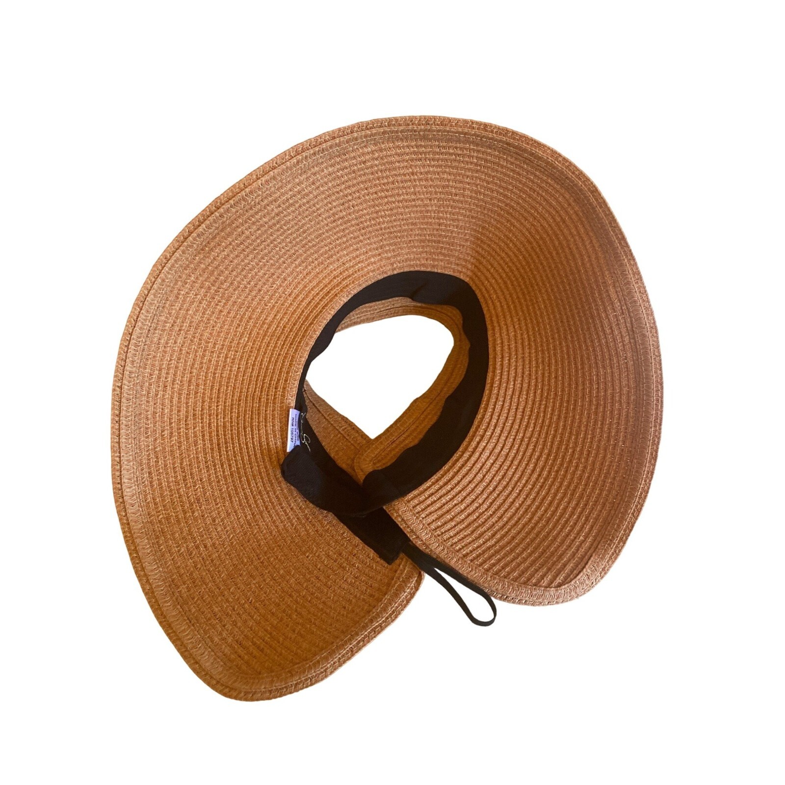 Jessica Simpson Orange Open Top Woven Sun Hat One Size Adjustable eBay