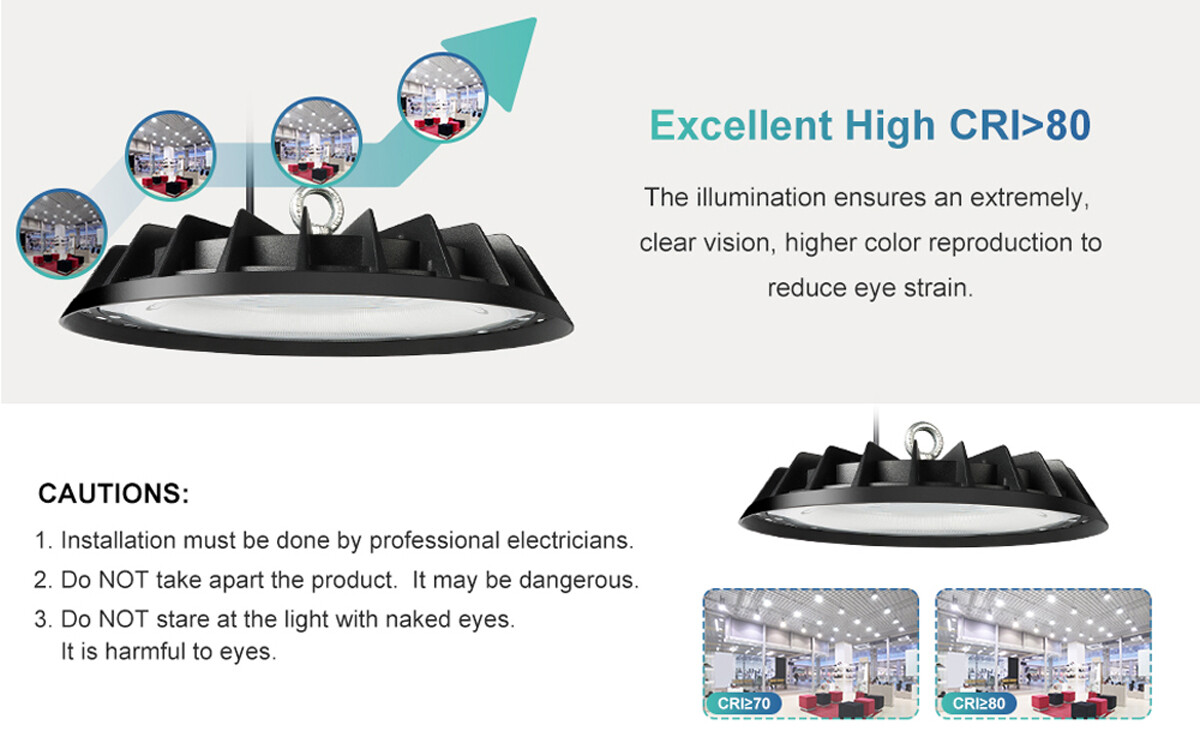 12Pcs UFO LED High Bay Light 300W Commercial Industrial Factory Gym Shop Light