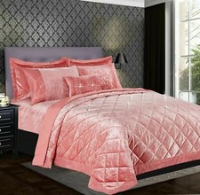 Luxury Bedspread Bedroom Comforter Set Bed Throw with Pillow Shams Double King