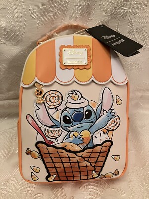 Loungefly Disney Lilo Stitch Candy Corn Sundae RAR Mini Rucksack. Nagelneu