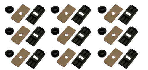 <!--F#f_0-->Aunger Louvre Fitting Kit Rear Louvre Mounting Clips set of 9 (LAT9)<!--F/-->