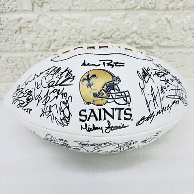 RARE‼ 2009 Baden New Orleans Saints Litho Signed Team Football