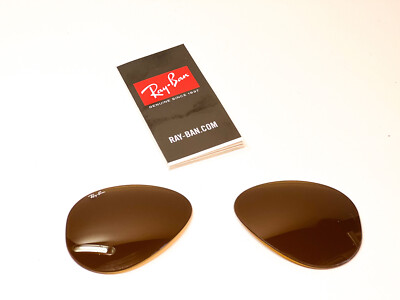 2 Ray Ban Brillengläser Aviator Large Metall 3025 braun 58/ 85% 1 Paar Neu