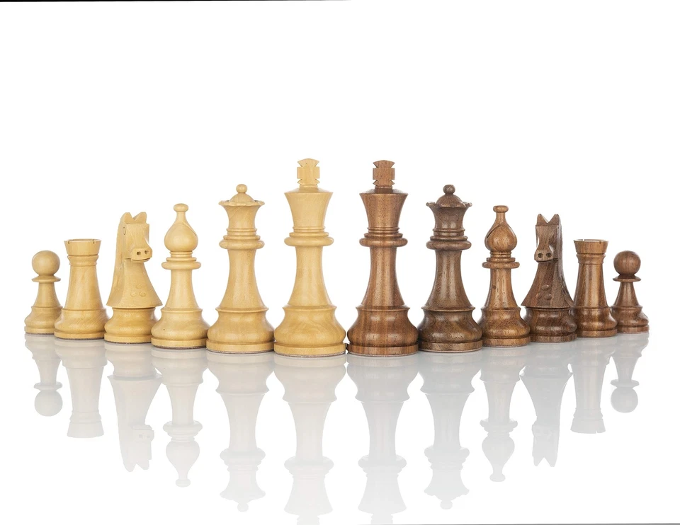 Staunton Classic Wooden Chess Pieces-Chessmen Weighted,Felted King Collector ... - Image 3 of 3