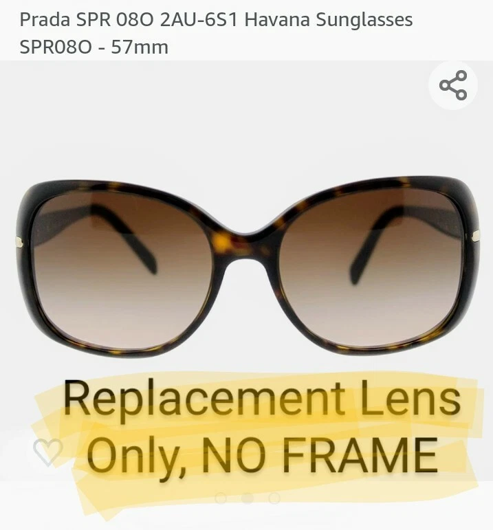 Authentic prada top replacement lenses