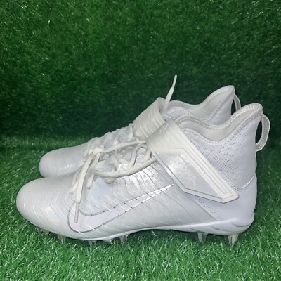 Nike Alpha Menace Pro 2 Mid White Chrome Football Cleat Size  display picture 1