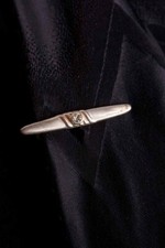Vintage Krawattenhalter silber Strass Krawatt...
