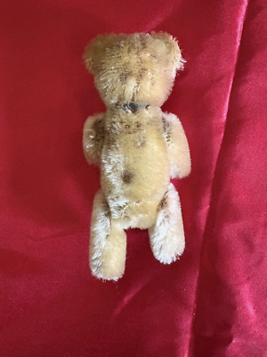 Schuco Teddy Bear Glass Perfume Bottle Mohair Excellent 5