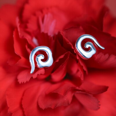 Ohrstecker 925 Sterling Silber Japanisches Wolkenmotiv