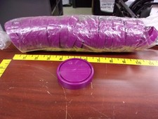 Lot of 25- 2.5" Purple Hospital Lid Name/Room /Doctor/Date/Time 