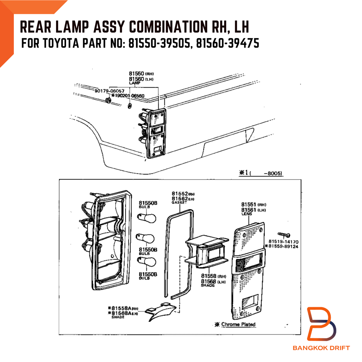SET TAIL LAMP FRONT BUMPER SIDE MARKER LIGHT FOR TOYOTA PICKUP