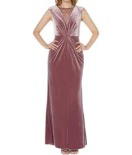 Adrianna Papell Beaded Velvet Mermaid Gown Size 10