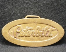 XA05116 VINTAGE 1970s  PETERBILT  SEMI-TRUCK TRUCKING COMPANY MENS BELT BUCKLE
