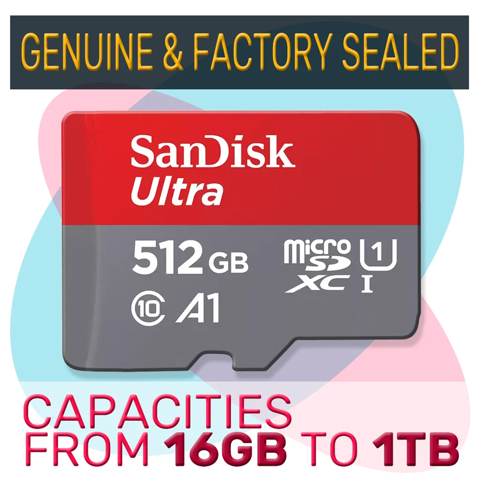 SanDisk Micro SD Ultra Memory Card 16GB 32GB 64GB 128GB 256GB 512GB 1TB TF LOT