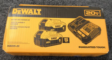 DeWALT DCB205-2C 20V MAX XR 5Ah Battery 2-Pack and Charger - New , A3