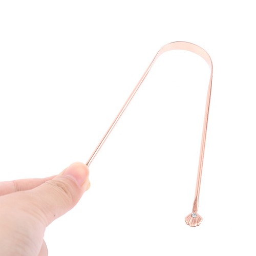 Copper Tongue Scraper U Type Cleaner Scraper Dental Oral Care Hygiene C ...