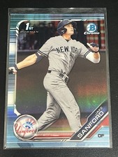 2019 Bowman Draft 1st Chrome Jake Sanford #BDC-82 Sky Blue Refractor Yankees