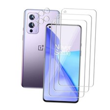  3 3 For OnePlus 9 5G 6.55"  3 Pack Tempered Glass Screen Protector and 3