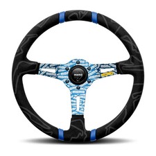 Momo Premium Microfiber Ultra Street Steering Wheel Blue 350mm - Ult35bk0bu