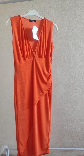 Women White Label Dress Orange 40 / L / 48