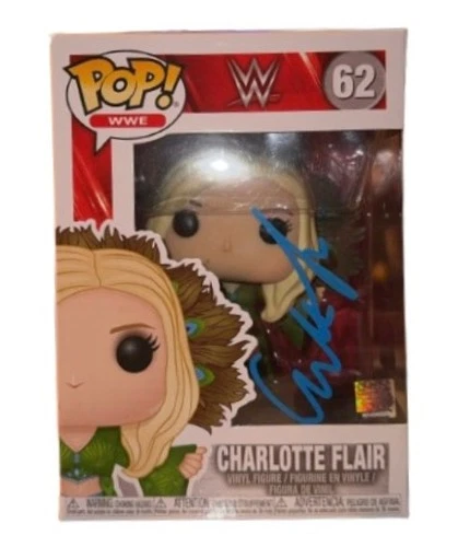 Charlotte Flair Signed Autograph WWE Funko Pop 62 Beckett BAS The Queen Wooooo