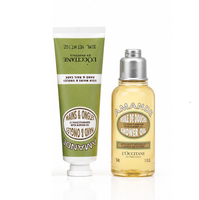 L Occitane Amande Hand Cream 30ml + Shower oil 35ml