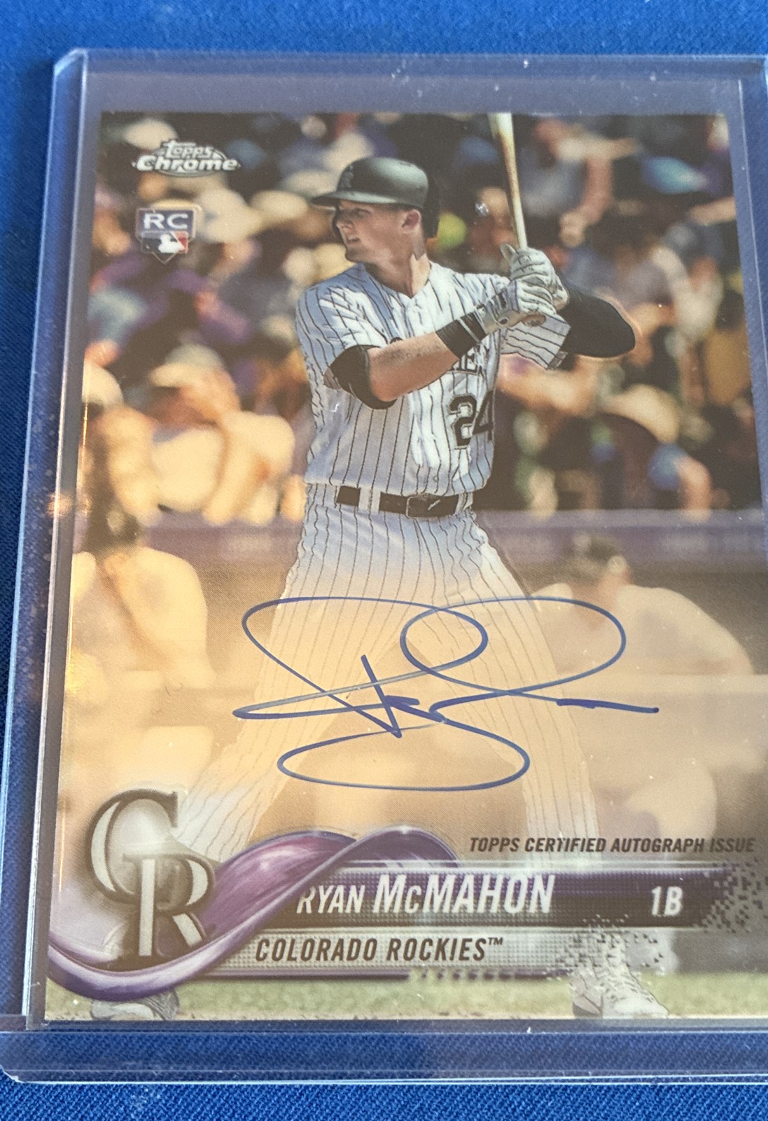 2018 Topps Chrome - Rookie Autographs Ryan McMahon #RA-RM (AU, RC)