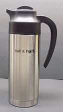 NSF Certified Vacuum Insulated Carafe 1L - Stylish Half & Half  Etched Finish