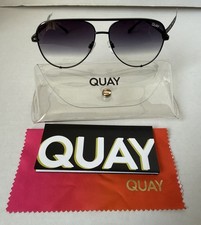 Quay Australia High Key Mini Aviator Sunglasses - Black/Fade 126