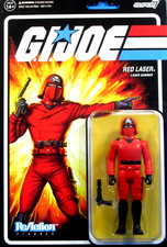 GI Joe Red Laser 4  Action Figure 2022 Cobra Gunner Action Force Reaction Super7