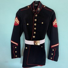 DSCP USMC Mens Dress Blues Uniform Coat Jacket 38R Blue Wool Crown Clothing Co