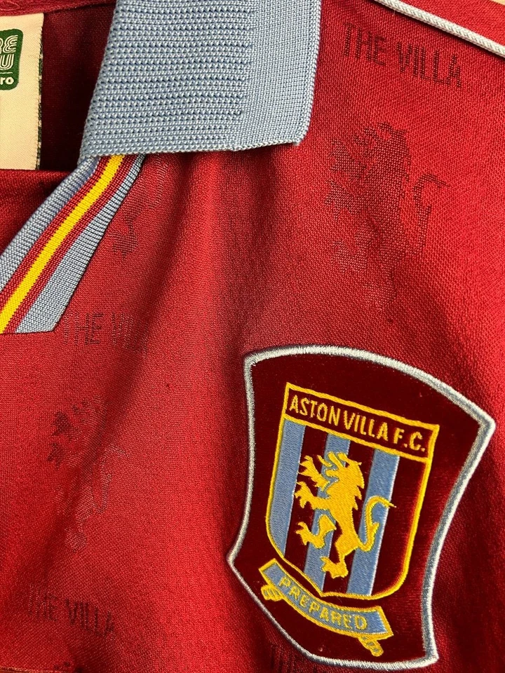 Aston Villa Retro Replicas football shirt 1995 - 1997 Score Draw Men SZ S ig93 - Image 3 of 4