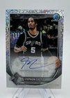 New Listing2025-26 Bowman Chrome Stephon Castle Auto Silver Shimmer /299 Spurs BCA-SC