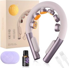 Portable Neck Massager Heat Deep Tissue Pain Relief Intelligent Gift Men Women