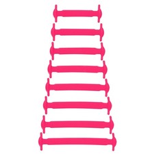 32Pcs No Tie Shoe Laces for Adults, Elastic Flat Tieless Shoelaces, Rose Red