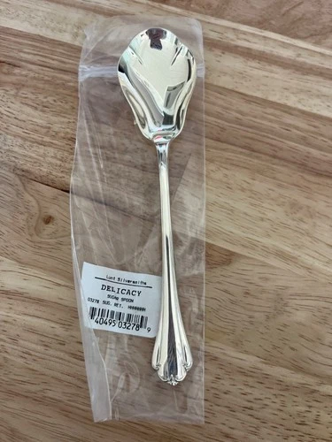 New ListingDelicacy By LUNT SILVER SUGAR SPOON 6".. new and sealed