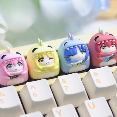 Bocchi The Rock Anime Keycap Gotoh Hitori 3D Custom MX Mechanical Keyboard