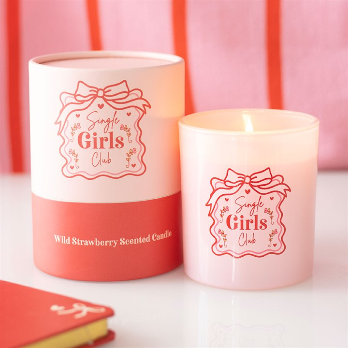 Single Girls Club Wild Strawberry Scented Jar Candle