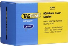 Tacwise 0311 Type 90 / 40 mm Galvanised Narrow Crown Staples, Pack of 5000 0.0050 per staple