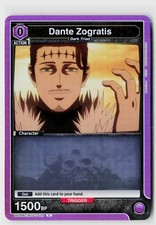 Dante Zogratis (024) (Box Topper Foil) Common Black Clover UE08BT/BCV-1-024 NM